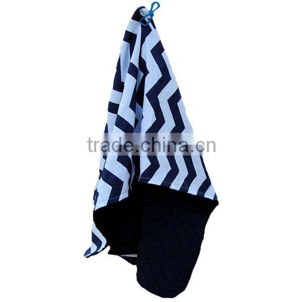 2016 Super Soft Royal Blue Organic Cotton Bandana with White Blue Chevron