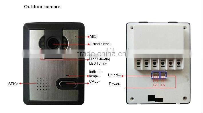 3.5 inch color battery operated intercom system wireless outdoor