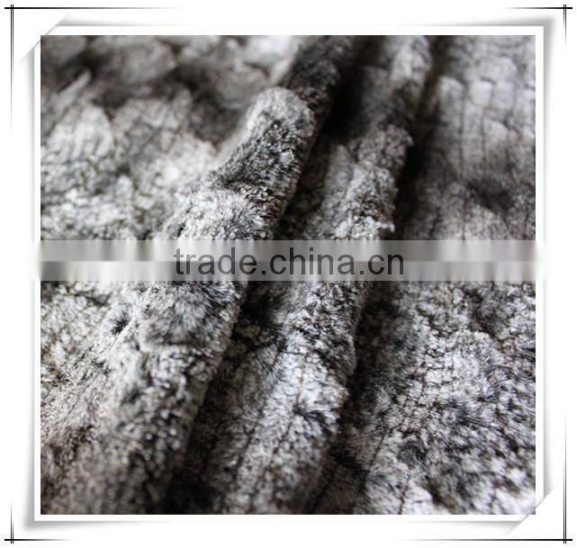 100% polyester french terry fleece fabric fake fur fabric