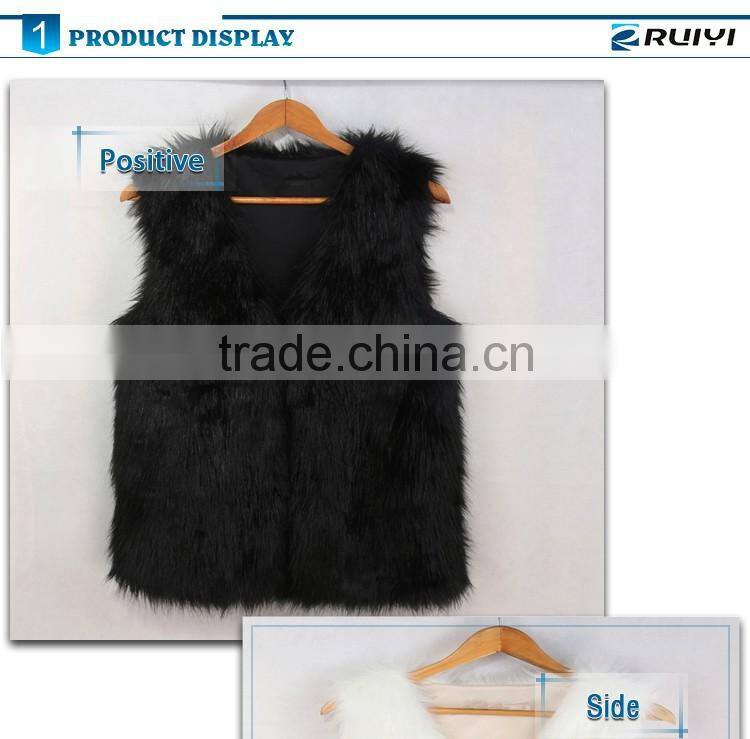 blank faux fur jacket, solid color faux fur vest