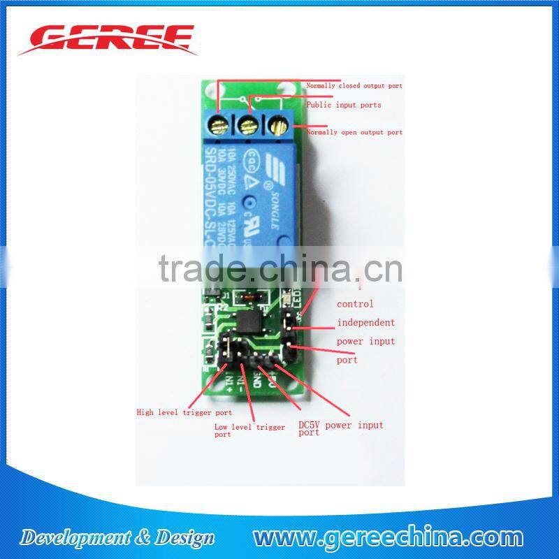 with Optocoupler H/L Level Trigger for Arduino DC 5V 1-Channel Relay Module