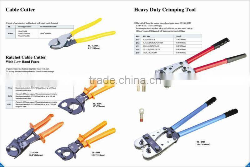 12.2" ratchet cable cutter wire cutter cable cutting tool with low hand force