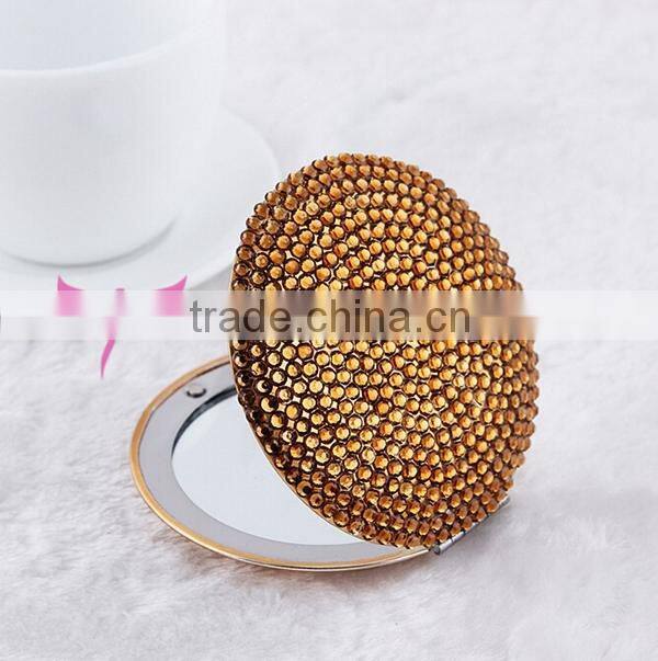 2015 fully-jewelled makeup compact mirror,whistling compact mirror