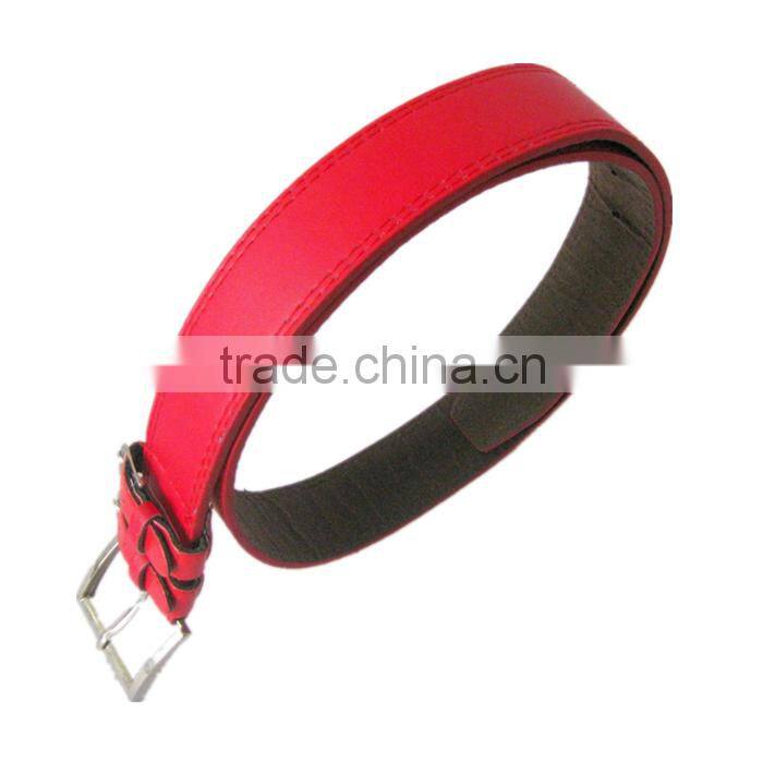 Small Buckles New Design Woman 3.8cm Wide Red PU Belt