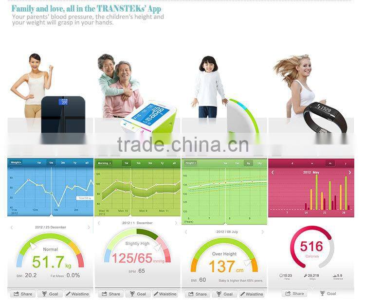 Two user FDA approved bluetooth blood pressure monitor;Arm type BP machine