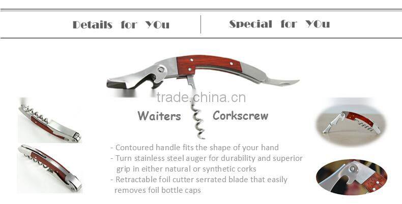 Multi-function standing wine opener corkscrew