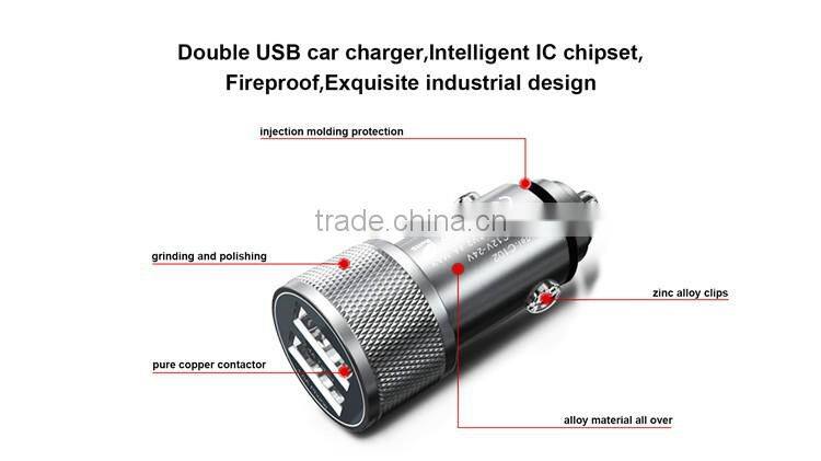 100% Original VK World Electric Car Charger Dual Usb Phone Car Charger Wholesale For iphone