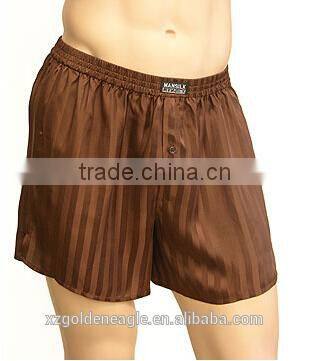 Jacquard Men's Silk Robes Print Sleep Pants Boxers Silk Jacquard Pajama Sets