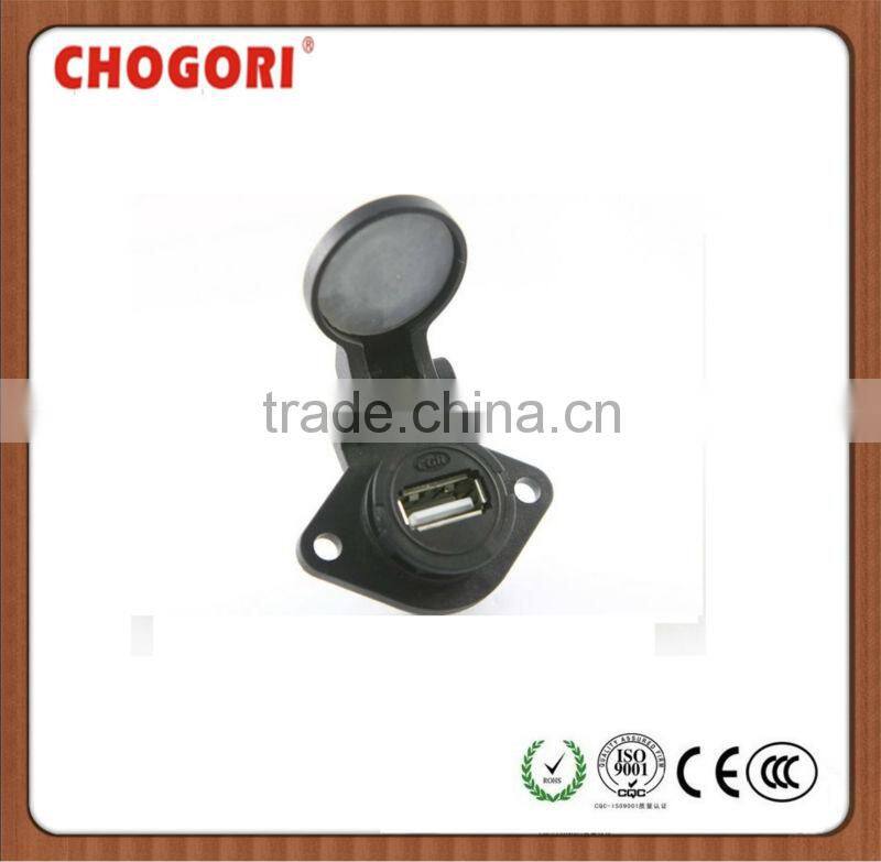 chogori USB connector, fiedld isntallable lock bayonet 180degree Circular USB waterproof connector
