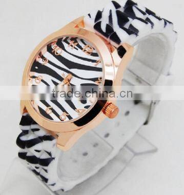 Silicone Slap Strap Wrist Watch With Silicone Watchstrap