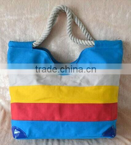Rainbow bar splicing fashion leisure handbag