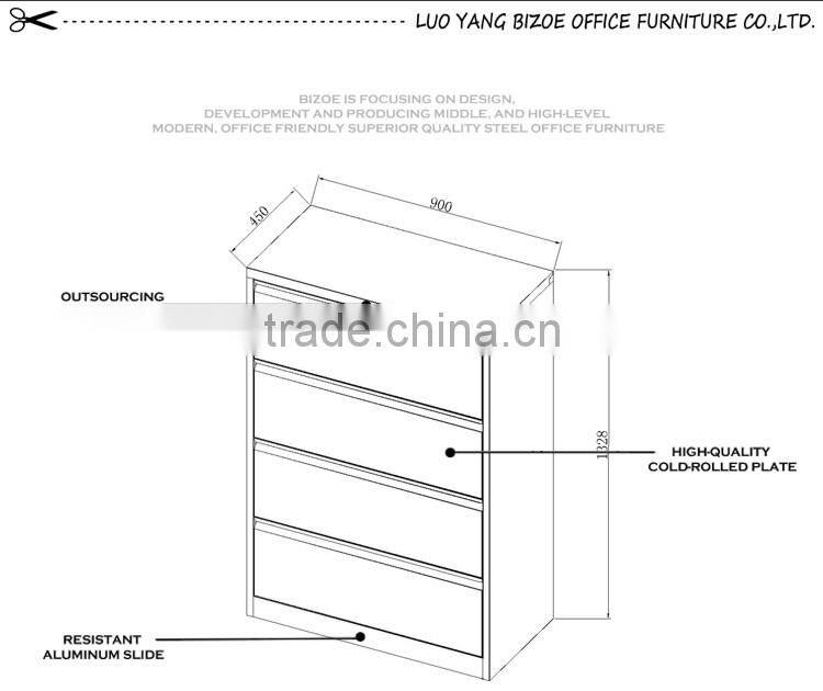 competitive price vertical 4 drawer wood filing cabinets
