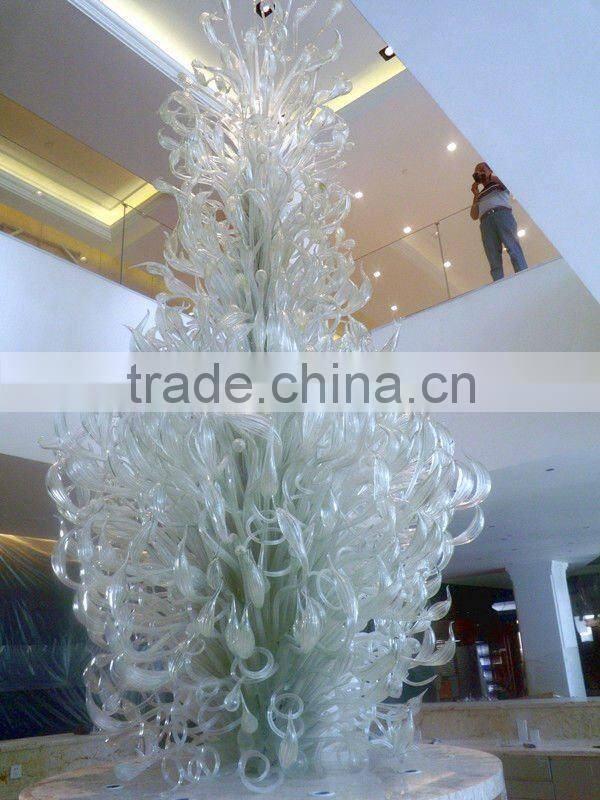 Modern luxury glass art xo-201205 and top grade art glass sculpture and Interior and hotal glass fixture
