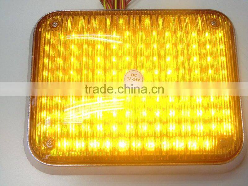 LED Ambulance Emergency Strobe Light/LED Security Emergency Flash Strobe light(SR-AE-065H-LED-Amber)W Chrome Frame & Rubber Base