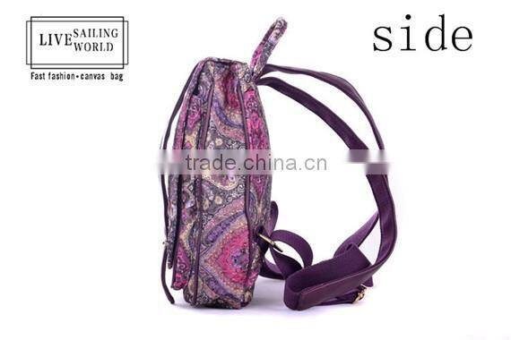 Reliable quality Chinese folk style ladies canvas laptop backpack