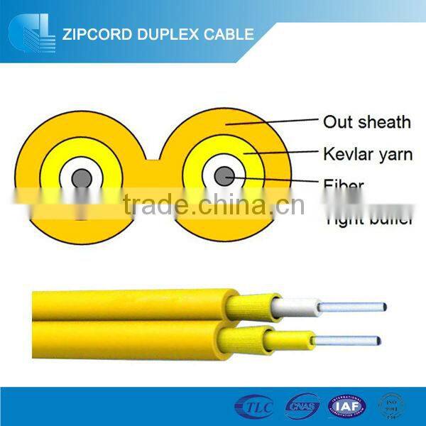 2 core tight buffer LSZH jacket single mode optical cable GJFJV