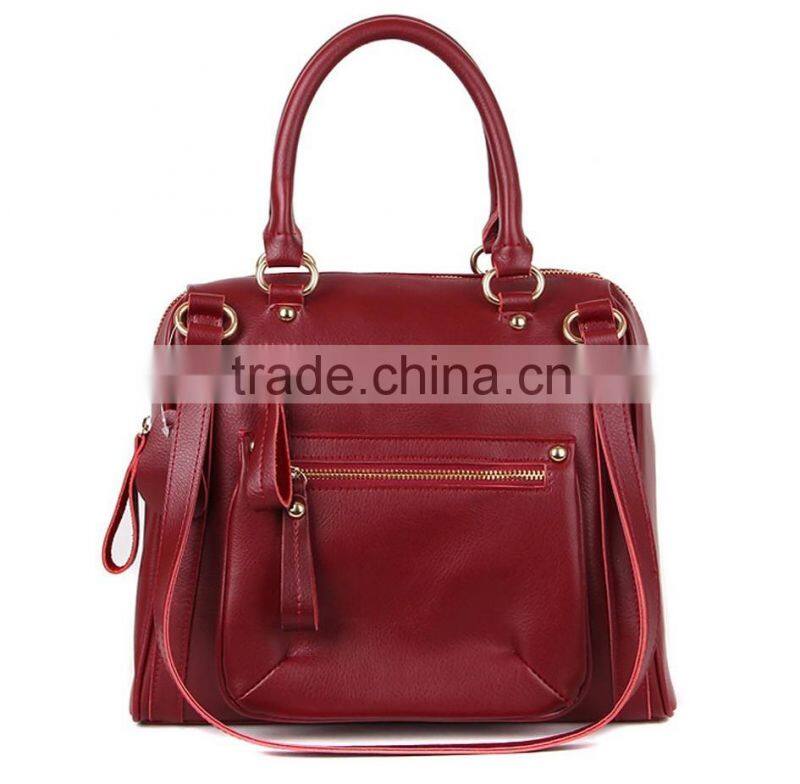 wholesale china factory leather handbag big woman handbag 2016