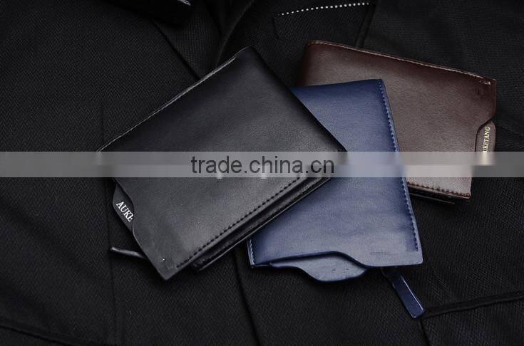 Leather manufacture product men business wallet China