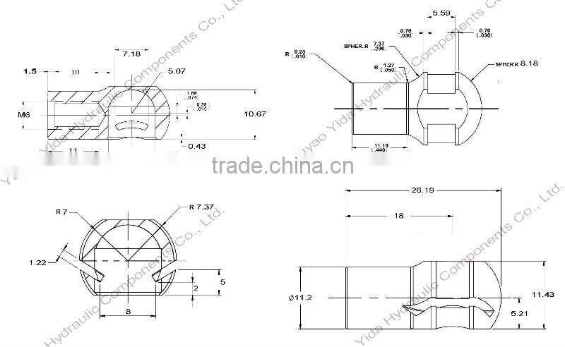 Gas spring Plastic Ball connector