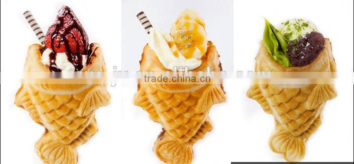 Commercial Waffle Maker Korea Taiyaki Big fish shape cake baker for sale