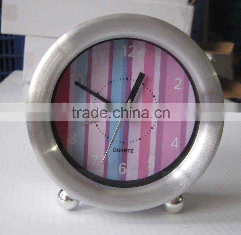 Metal table alarm clock