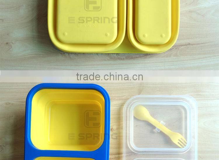 Collapsible Lunch Container with Spoon Silicone Container Bulk