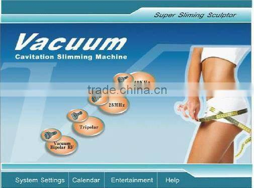 New beauty machine bipolar RF/slimming/ Ultrasonic liposuction/ Bio facial machine