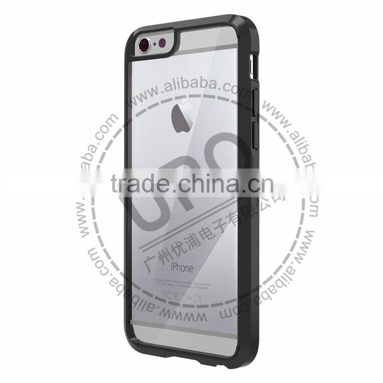 For iPhone 6 6s 7 Case,Hard back plastic PC+Tpu Crystal Clear Hard Phone Case