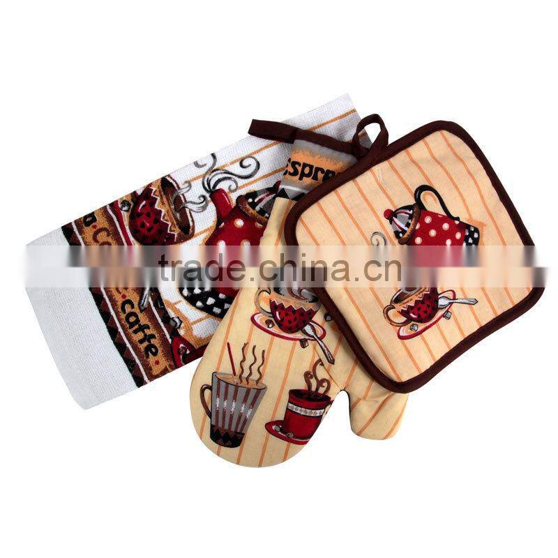 printed cotton kitchen towel set pot holder oven mitten towel cheap items to sell wholesale alibaba china suppliers