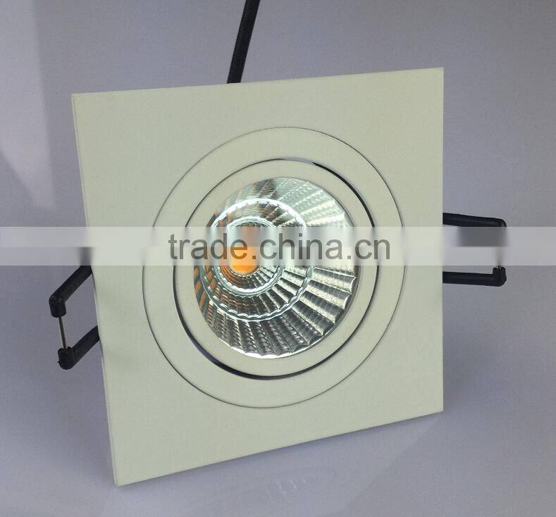 adjustable ce saa 9W high power cob led square downlight