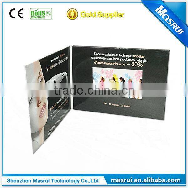 video in print greeting/brochure card pcb tft lcd module