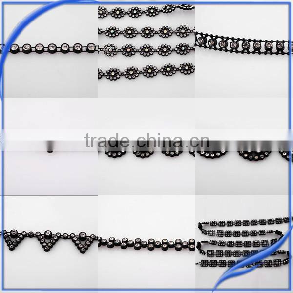 ab crystal rhinestone applique peacock prom dress fringes for clothes wedding decoration