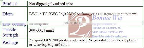 Cheap Hot dipped galvanized wire price