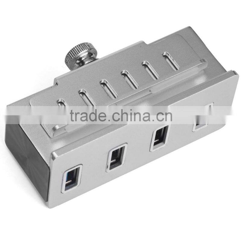 hot sale Clip-on USB 3.0 4-Port Aluminum Hub for pc