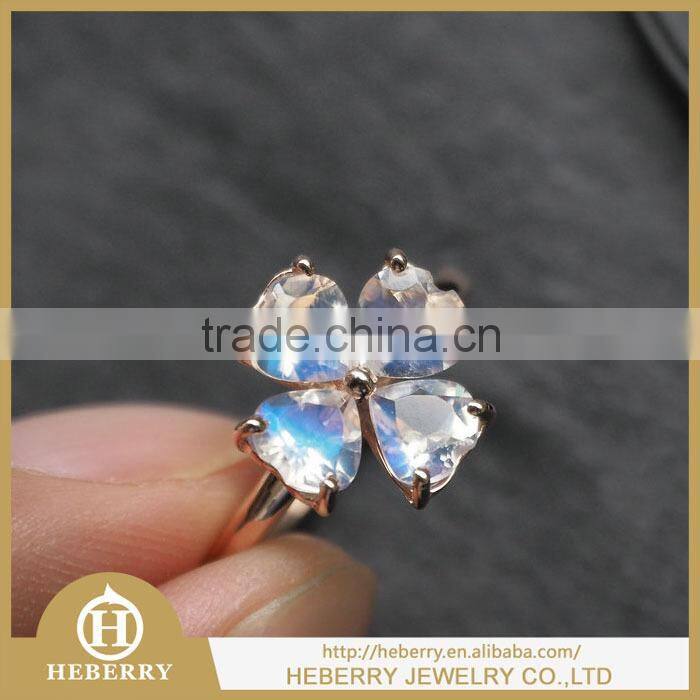 elegant china manufacture gemstone ring flower shape