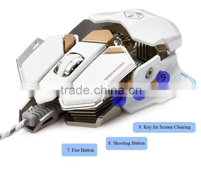 LUOM G10 10 Buttons 4 Colors DPI Adjustable Optical USB Wired Mouse Gamer Professional for Macros wireless Mouse