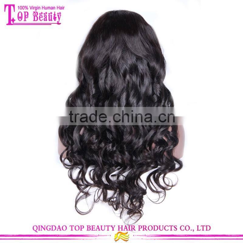 100% Natural Human Hair Full Lace Wigs Virgin Brazilian Part Anywhere