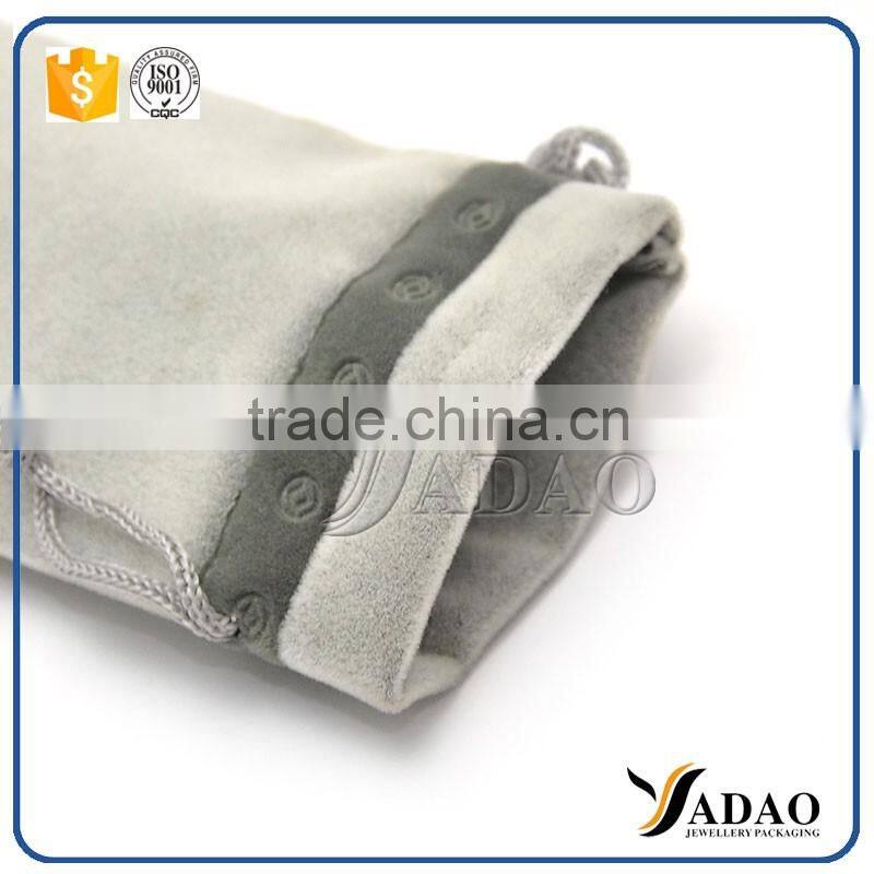 high quality handmade drawstring velvet packaging mobile pouch
