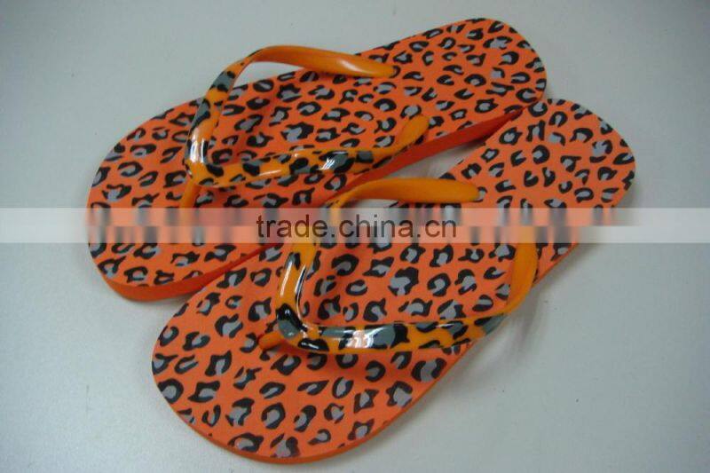 ladies fashion fancy leppard strap beach slippers beach summer slippers