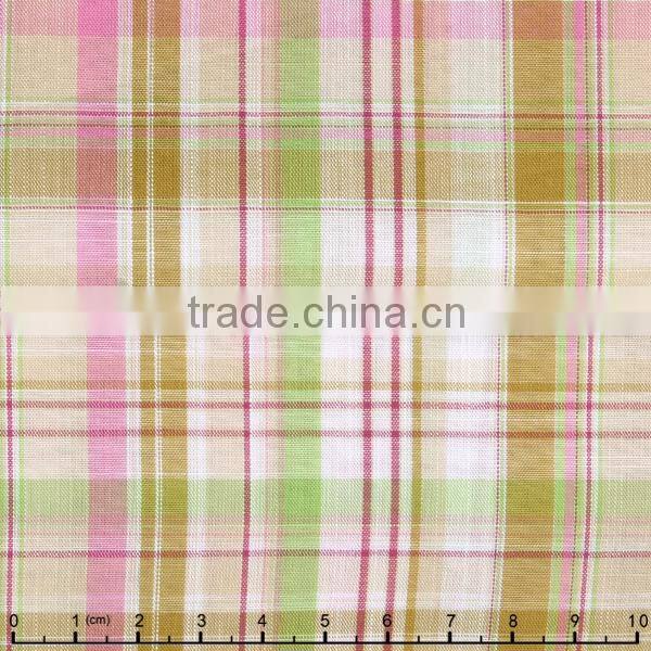 James no minimum regular soft yarn dyed colorful big check plain fabric