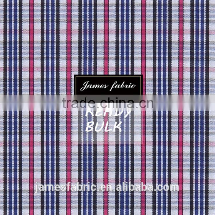 James Yarn Dyed High Density LA Finished Colorful Stripe/Check Plain Weaving Spring/Summer Shirting Fabric