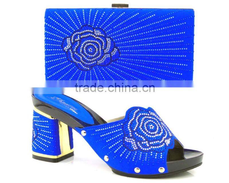 African dress shoes and bag set flower design shoes and matching bags