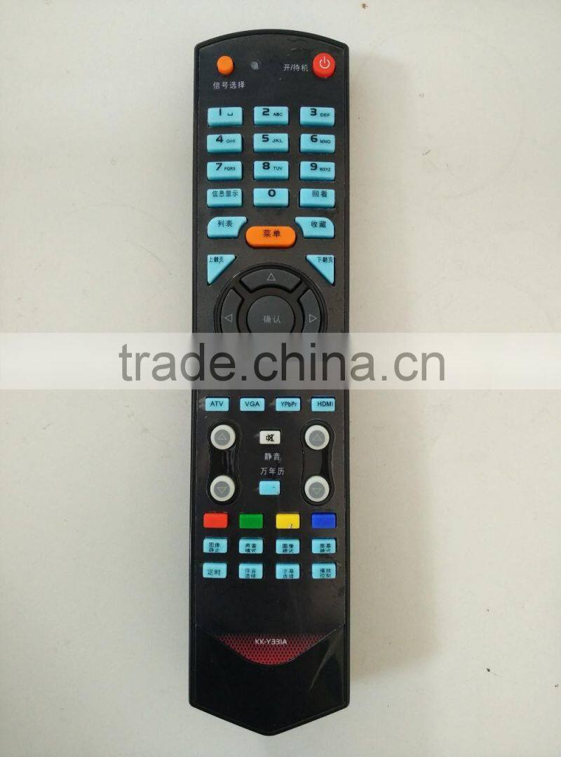 Good quality BLACK color LCD/LED/PLASMA TV Remote Control With CE KK-Y331A