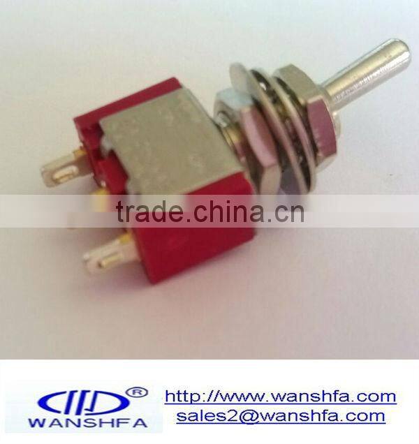 Red color small toggle switch