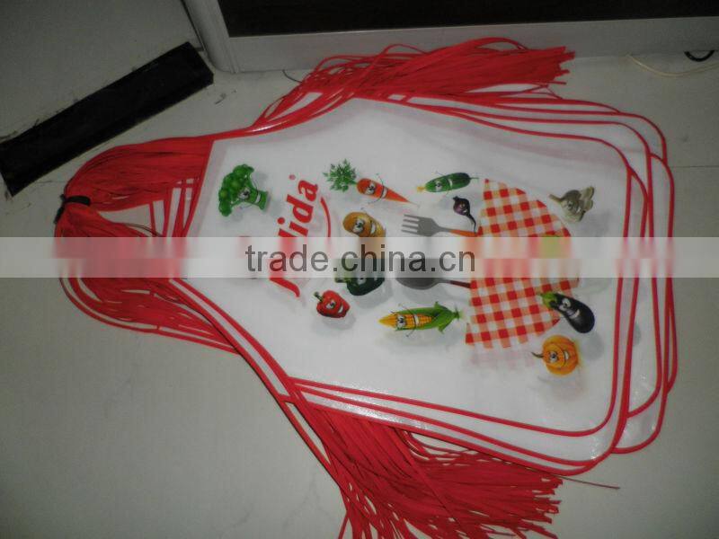 the pattern of apron for the kitchen printed poly cotton