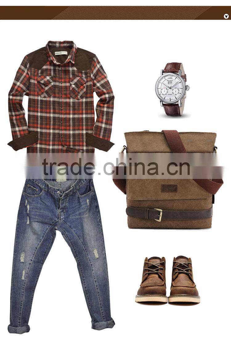 Concise Messenger Bag Men Casual Cross Body Bag Canvas Messenger Bag Men Shoulder Bag Men Canvas Sling Bags