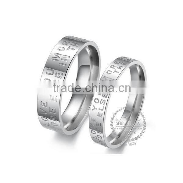 3MM-5.5MM Stainless steel lover words ring fashion couple ring wedding jewelry 6260487