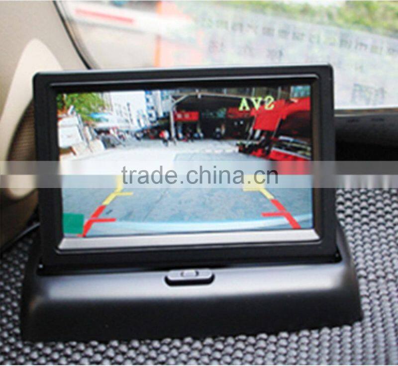 4.3 inch lcd high resolution rear view car monitor with 2 video inputs