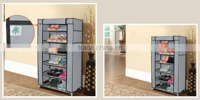6 layers non-woven fabric metal storage closet ideas with cloth cover