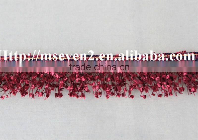 fashion color tassel fringe lace trim polyester tassel fabric embroidery lace